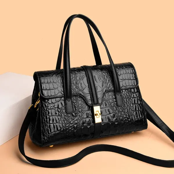 Elegant luxury crocodile pattern designer tote bag - Image 10