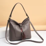 Elegant premium tassel decor shoulder tote bag - Image 9