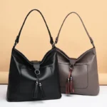 Elegant premium tassel decor shoulder tote bag - Image 10