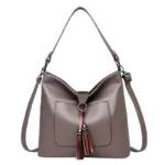 Elegant premium tassel decor shoulder tote bag