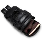 Independent shoe layer design multifunctional leather backpack - Image 7
