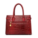 Large capacity croc embossed women tote bag - Image 5
