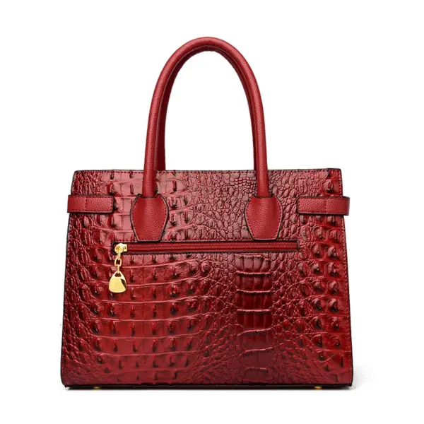 Large capacity croc embossed women tote bag - Image 5