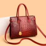 Large capacity croc embossed women tote bag - Image 11