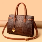 Large capacity croc embossed women tote bag - Image 13
