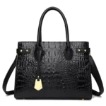 Large capacity croc embossed women tote bag