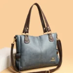 Large capacity vintage leather shopping tote - Image 11