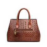 Large capacity women crocodile vintage tote bag - Image 3