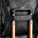 Large capacity independent shoe layer design leather backpack - Image 12