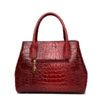 Luxury crocodile pattern large capacity tote - Image 5