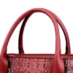 Luxury crocodile pattern large capacity tote - Image 8