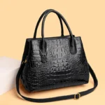 Luxury crocodile pattern large capacity tote - Image 13
