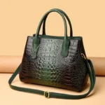 Luxury crocodile pattern large capacity tote - Image 14