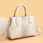 Luxury crocodile pattern large capacity tote - Image 15