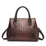 Luxury crocodile pattern large capacity tote
