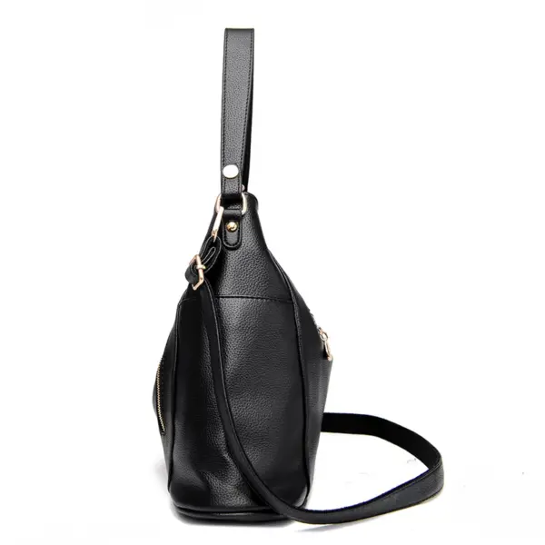Luxury soft leather women shoulder tote bag - Image 4