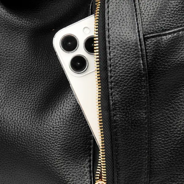 Luxury soft leather women shoulder tote bag - Image 9