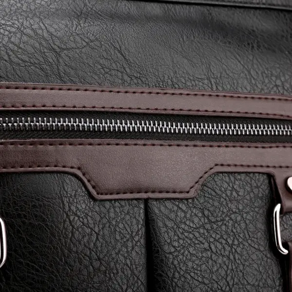 Men`s large capacity high quality leather backpack - Image 7