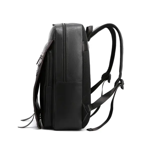 Men`s large capacity high quality leather backpack - Image 3