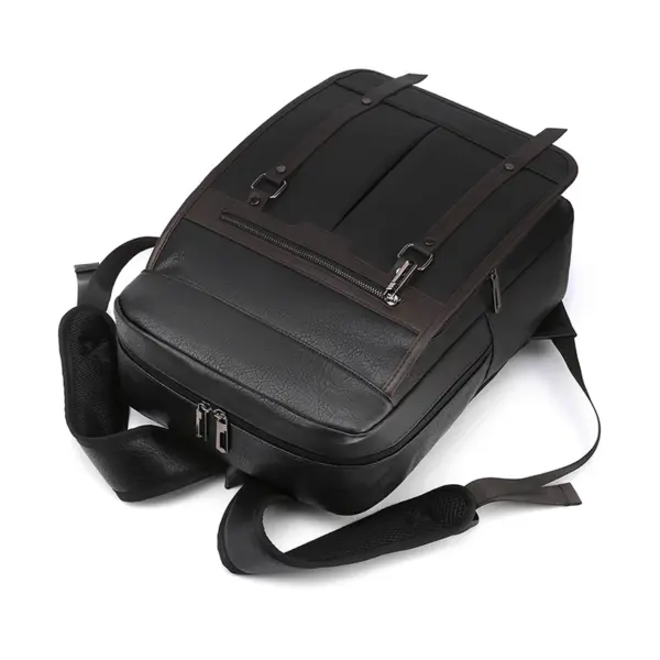 Men`s large capacity high quality leather backpack - Image 6