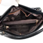 Modern elegant soft leather shoulder tote bag - Image 2