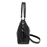 Modern elegant soft leather shoulder tote bag - Image 4