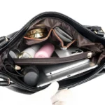 Modern elegant soft leather shoulder tote bag - Image 3