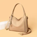 Modern elegant soft leather shoulder tote bag - Image 14