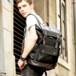 Premium large capacity men`s leather backpack - Image 8