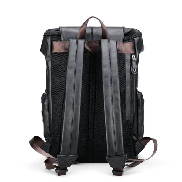 Premium large capacity men`s leather backpack - Image 4