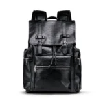 Premium multifuntional men`s leather backpack