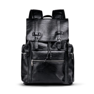 Premium multifuntional men`s leather backpack