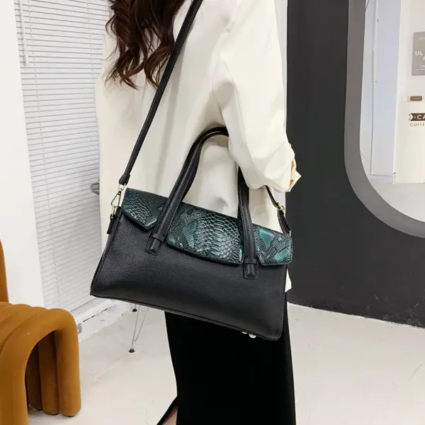 Snakeskin flap women luxury tote bag - Image 8
