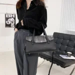 Snakeskin flap women luxury tote bag - Image 5