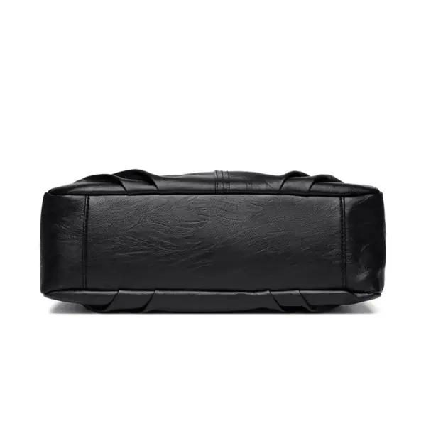 Soft leather large capacity shoulder tote bag - Image 6