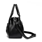 Soft leather quilted elegant tote bag - Image 4