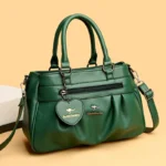 Soft leather quilted elegant tote bag - Image 12