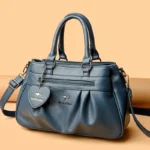 Soft leather quilted elegant tote bag - Image 14