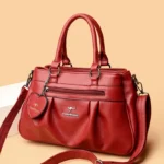 Soft leather quilted elegant tote bag - Image 15