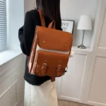 Women all match leather backpack - Image 8