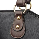 Women large capacity leather shopping tote - Image 7