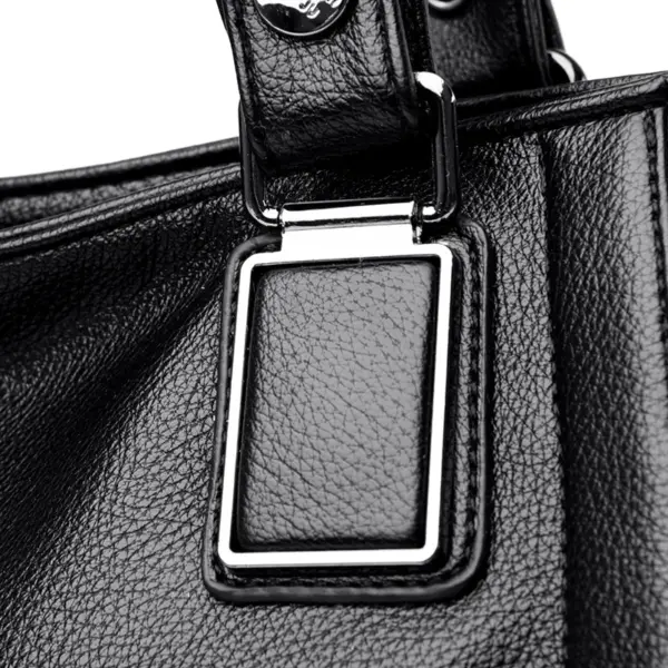 Women large capacity soft leather designer tote bag - Image 6