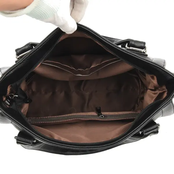 Women large capacity soft leather designer tote bag - Image 11