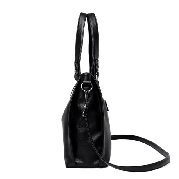 Women large capacity soft leather designer tote bag - Image 2