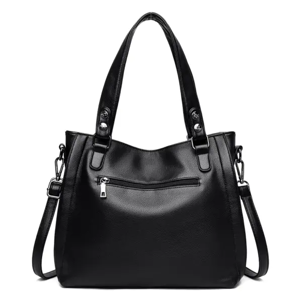 Women large capacity soft leather designer tote bag - Image 3