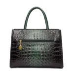 Women large capacity crocodile embossed designer tote - Image 3
