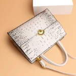 Women large capacity crocodile embossed designer tote - Image 10