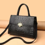 Women large capacity crocodile embossed designer tote - Image 11