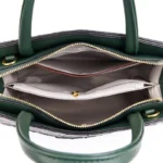 Women large capacity crocodile embossed designer tote - Image 14