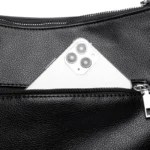 Rhinestone splicing soft leather shoulder tote bag - Image 7